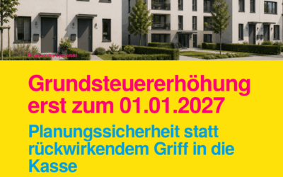 18.05.2026 Grundsteuer – Änderungsantrag von CDU, Grüne, Volt/Bürgerliste und FDP angenommen